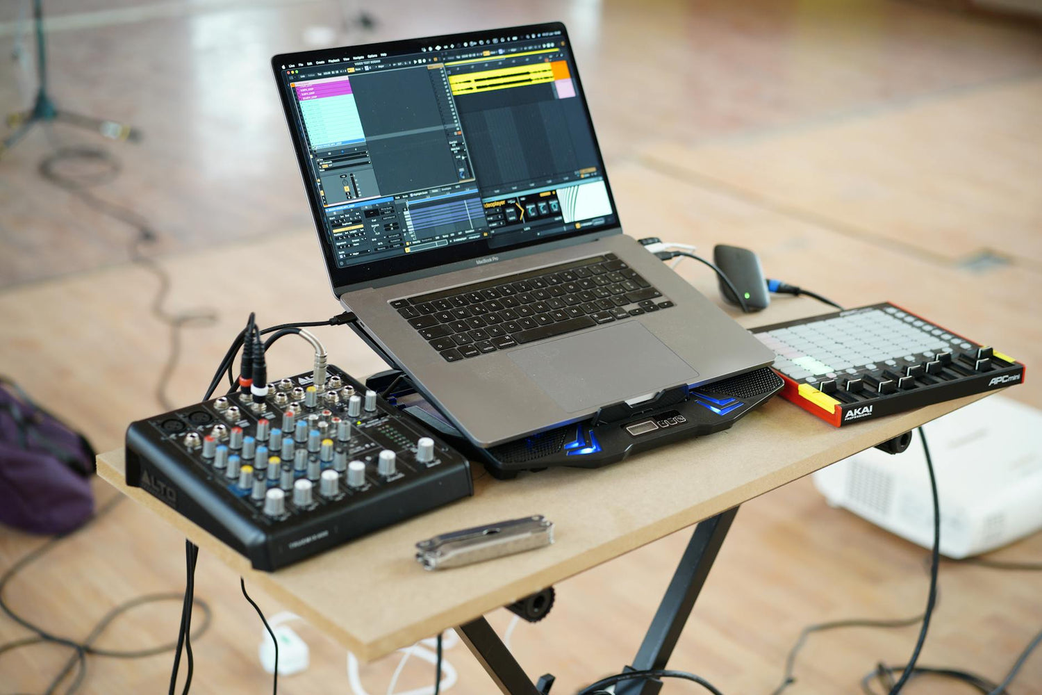 Music production DAW workstation with monitors and keyboard | Photo by Giuseppe Di Maria on Pexels