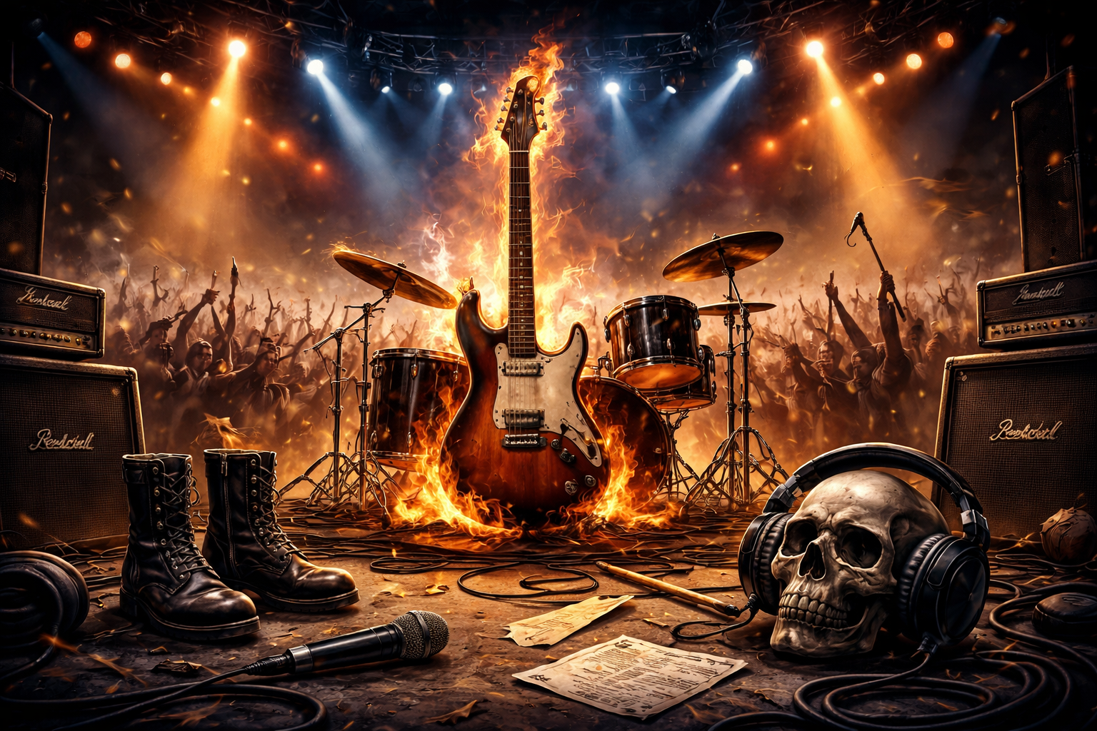 Rock guitarist performing on stage - Rock Presets Collection