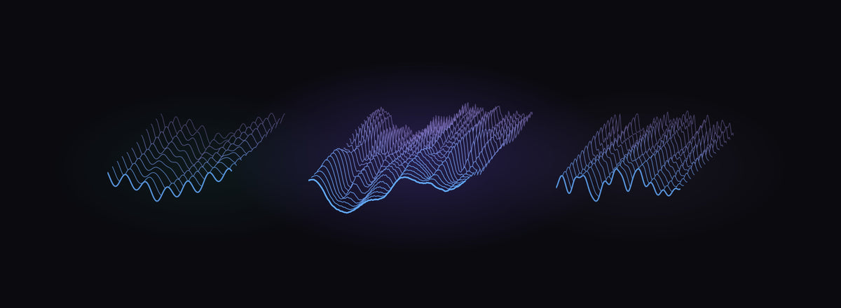 Three real wavetables from the Develop Device Darksynth Toolkit II for Serum 2 shown frame by frame in 3D