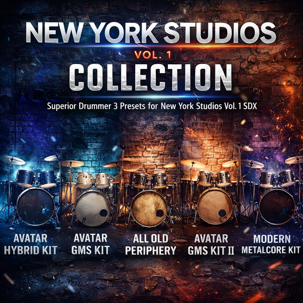 New York Studios Vol. 1 Collection: Superior Drummer 3 Presets for New York Studios Vol. 1 SDX | 5 Album-Ready Presets