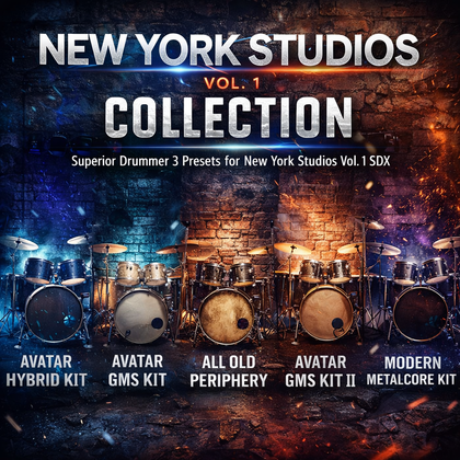 New York Studios Vol. 1 Collection: Superior Drummer 3 Presets for New York Studios Vol. 1 SDX | 5 Album-Ready Presets