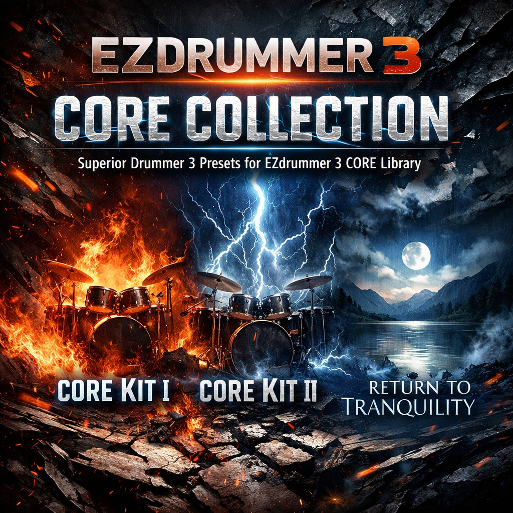 EZDrummer 3 Core Collection: Superior Drummer 3 Presets for EZDrummer 3 CORE Library | 3 Album-Ready Presets