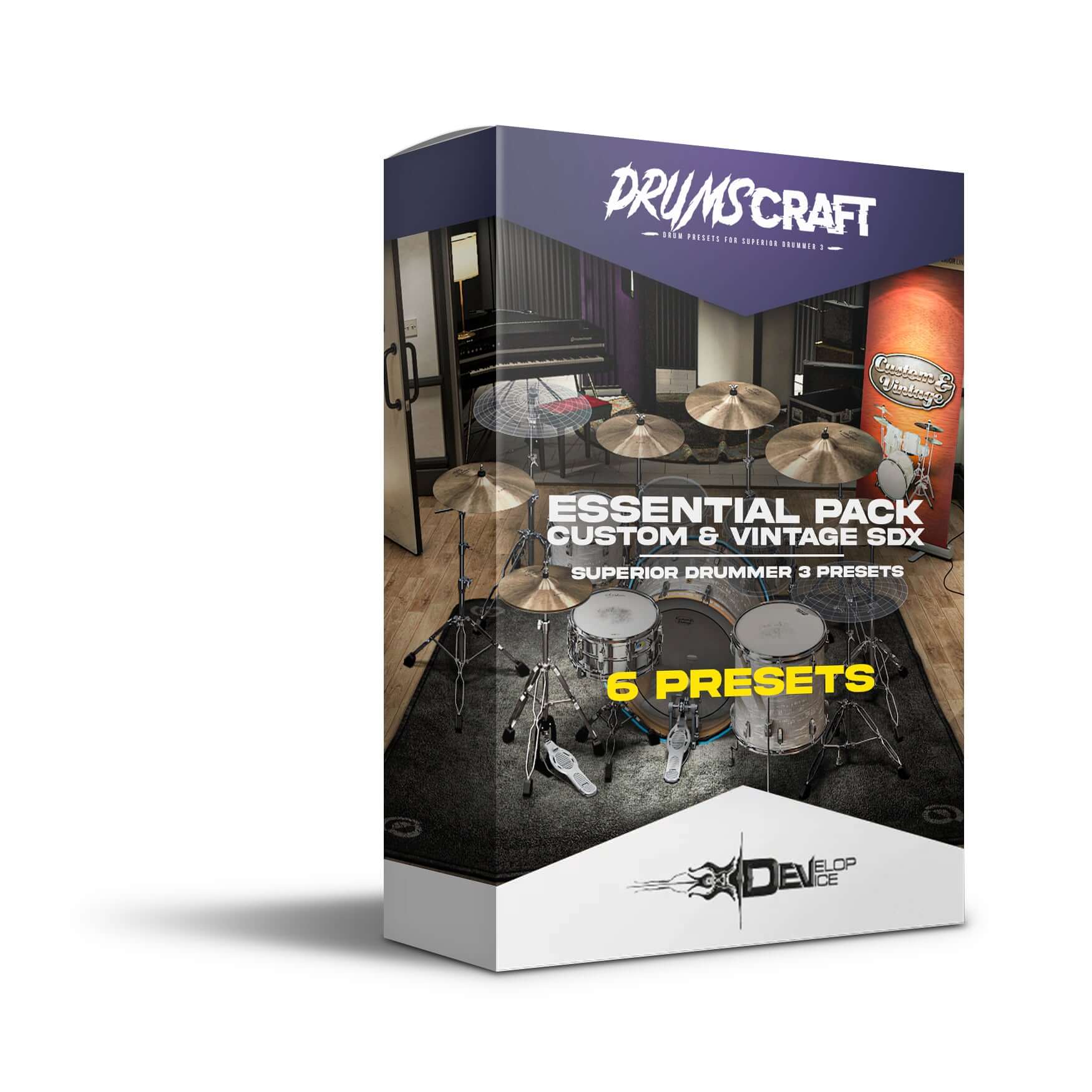 6 Essential Vintage Drum Presets for Custom & Vintage SDX - Superior Drummer 3 Preset - Professional Drum Sound
