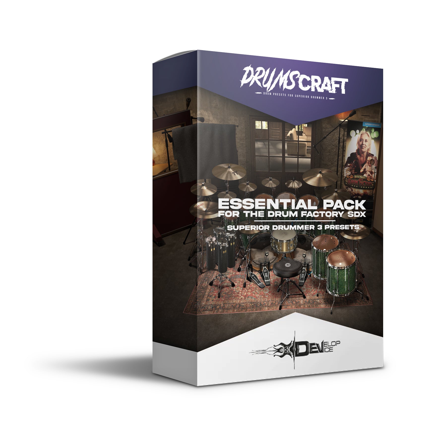 Essential Preset Pack for The Drum Factory SDX: 5 Mix-Ready Presets for Superior Drummer 3 - Superior Drummer 3 Preset - P...
