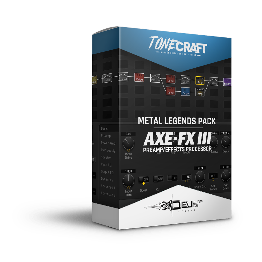 Metal Legends Pack - Fractal Axe-Fx III Preset - Studio Guitar Tones
