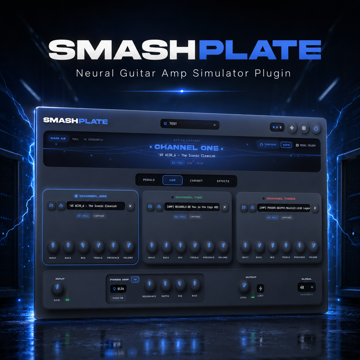 SMASHPLATE - Neural Guitar Amp Simulator Plugin