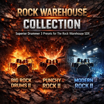 Rock Warehouse Collection: Superior Drummer 3 Presets for The Rock Warehouse SDX | 3 Album-Ready Presets