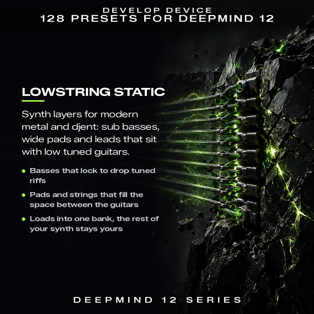 Lowstring Static DeepMind 12 preset pack for modern metal, djent and metalcore