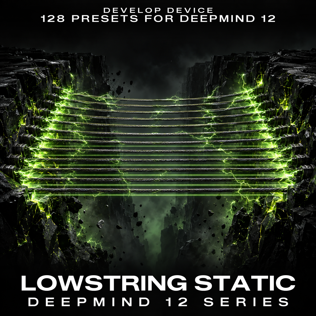 Lowstring Static cover: 128 presets for Behringer DeepMind 12, DeepMind 12D and DeepMind 12XD (firmware 1.1 or newer)