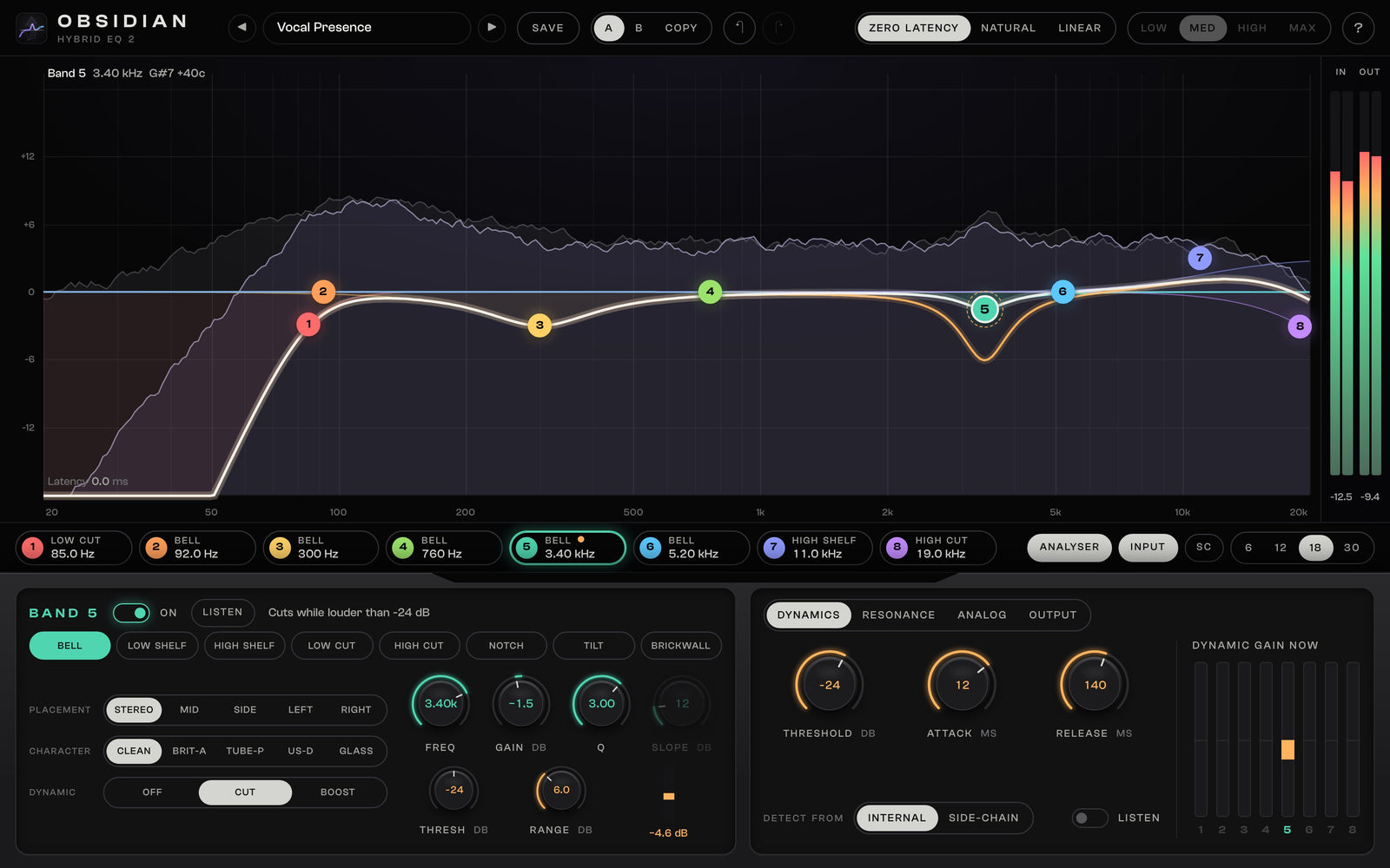 OBSIDIAN 2 Dynamic bands: It moves only when the sound does