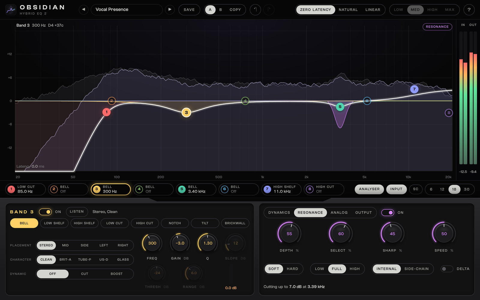 OBSIDIAN 2 Resonance suppressor: Tame ringing peaks while they ring