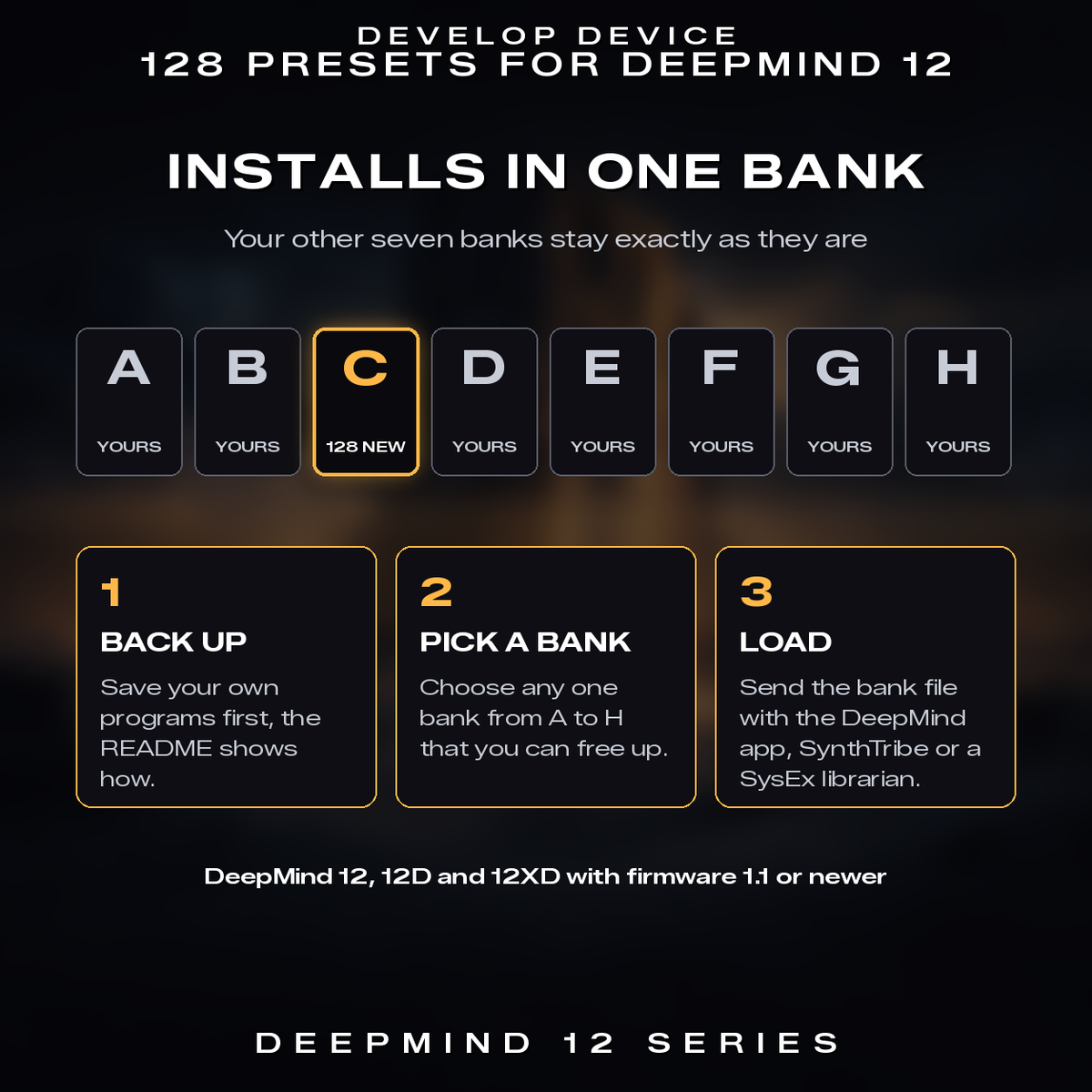 Titan Reels installs into one bank of the DeepMind 12, the other seven banks stay as they are