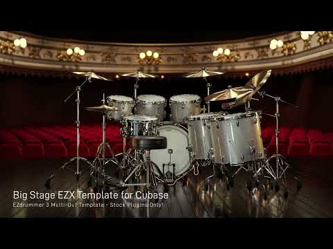 EZDrummer 3 Big Stage Template For Cubase - Sound Demo Video