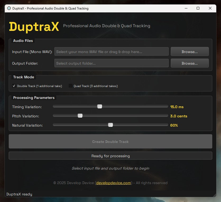 DuptraX: Automatic Double & Quad-Track Generator