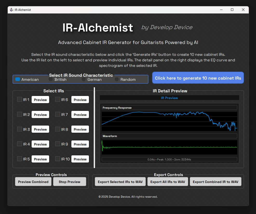 IR-Alchemist: AI Powered Cabinet IR Generator
