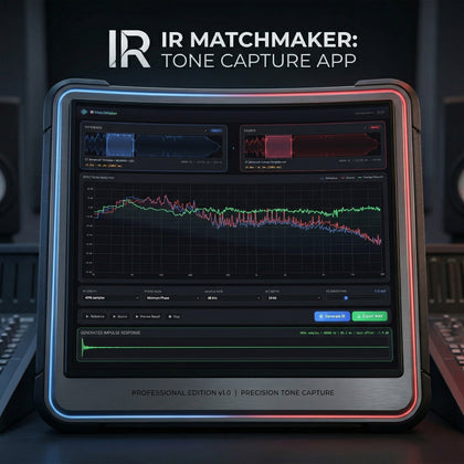 IR MatchMaker app interface — tone matching tool that exports cabinet IRs