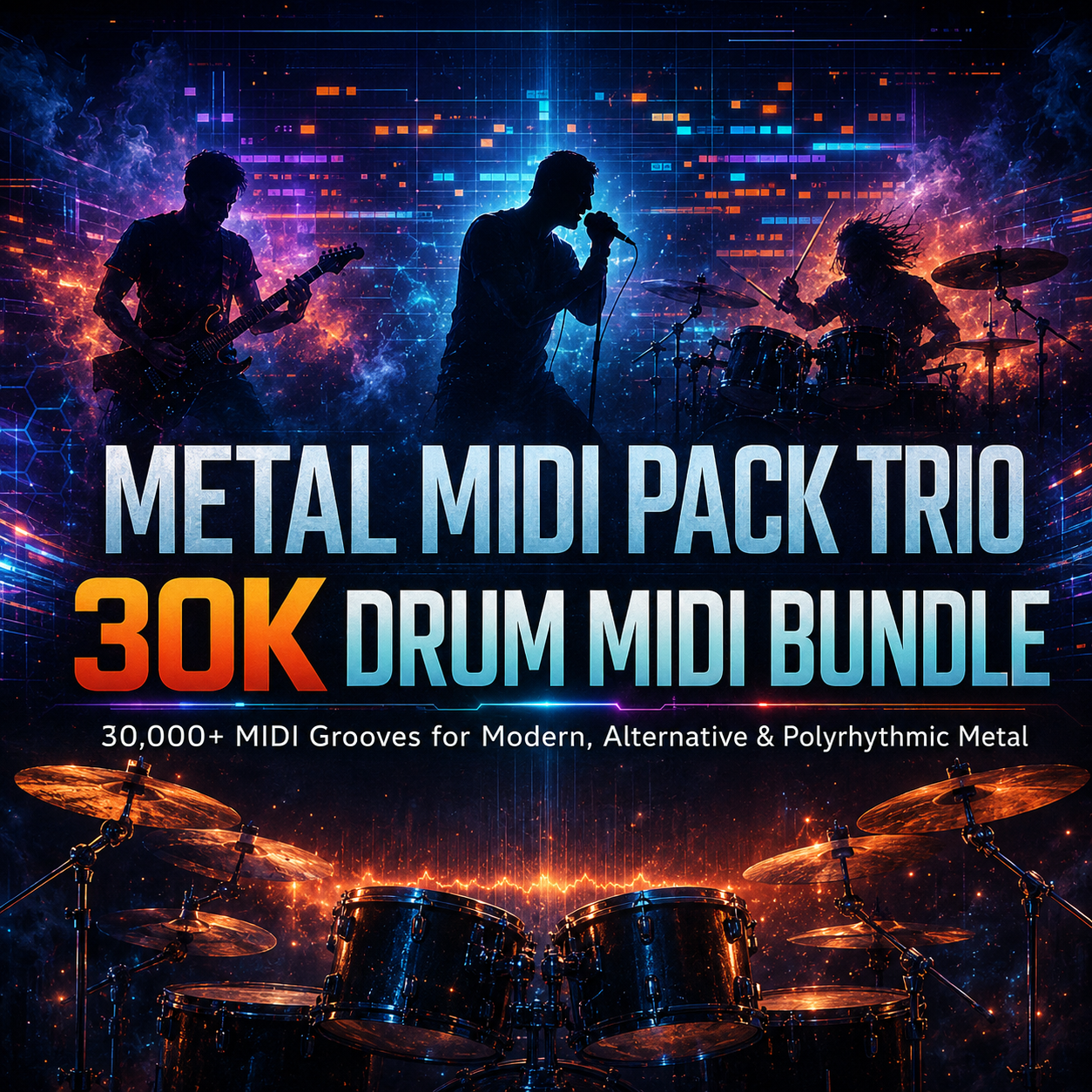 Metal MIDI Pack Trio: 30K Drum MIDI Bundle