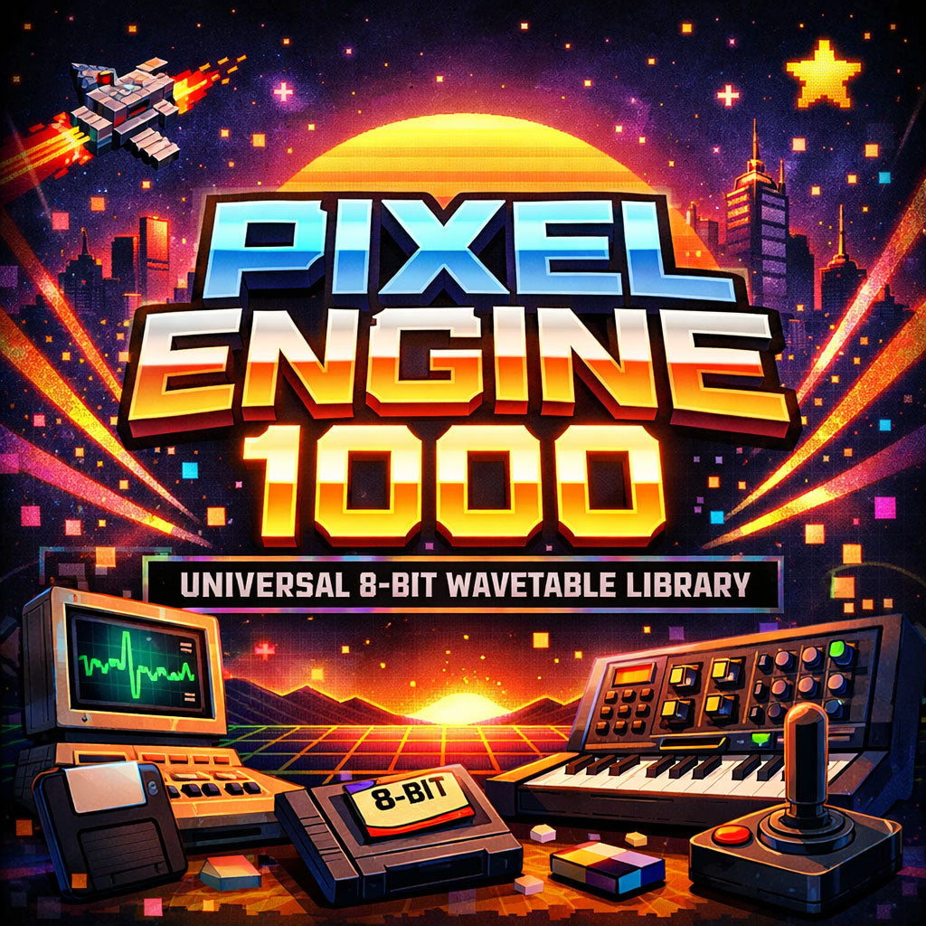 Pixel Engine 1000 - 8-Bit Wavetable Library for Serum, Vital, Pigments and Phase Plant