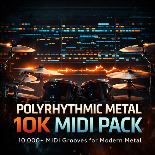 Polyrhythmic Metal: 10K Drum MIDI Pack - Progressive Metal Drum Patterns