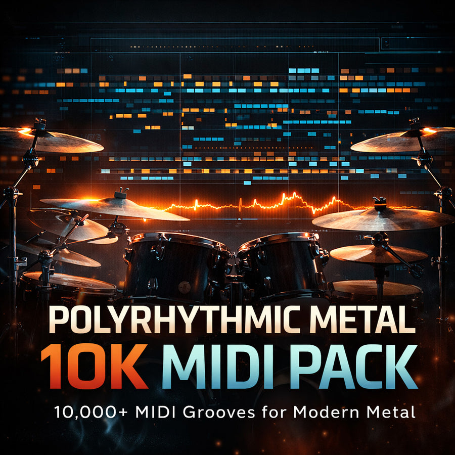 Polyrhythmic Metal: 10K Drum MIDI Pack - Progressive Metal Drum Patterns