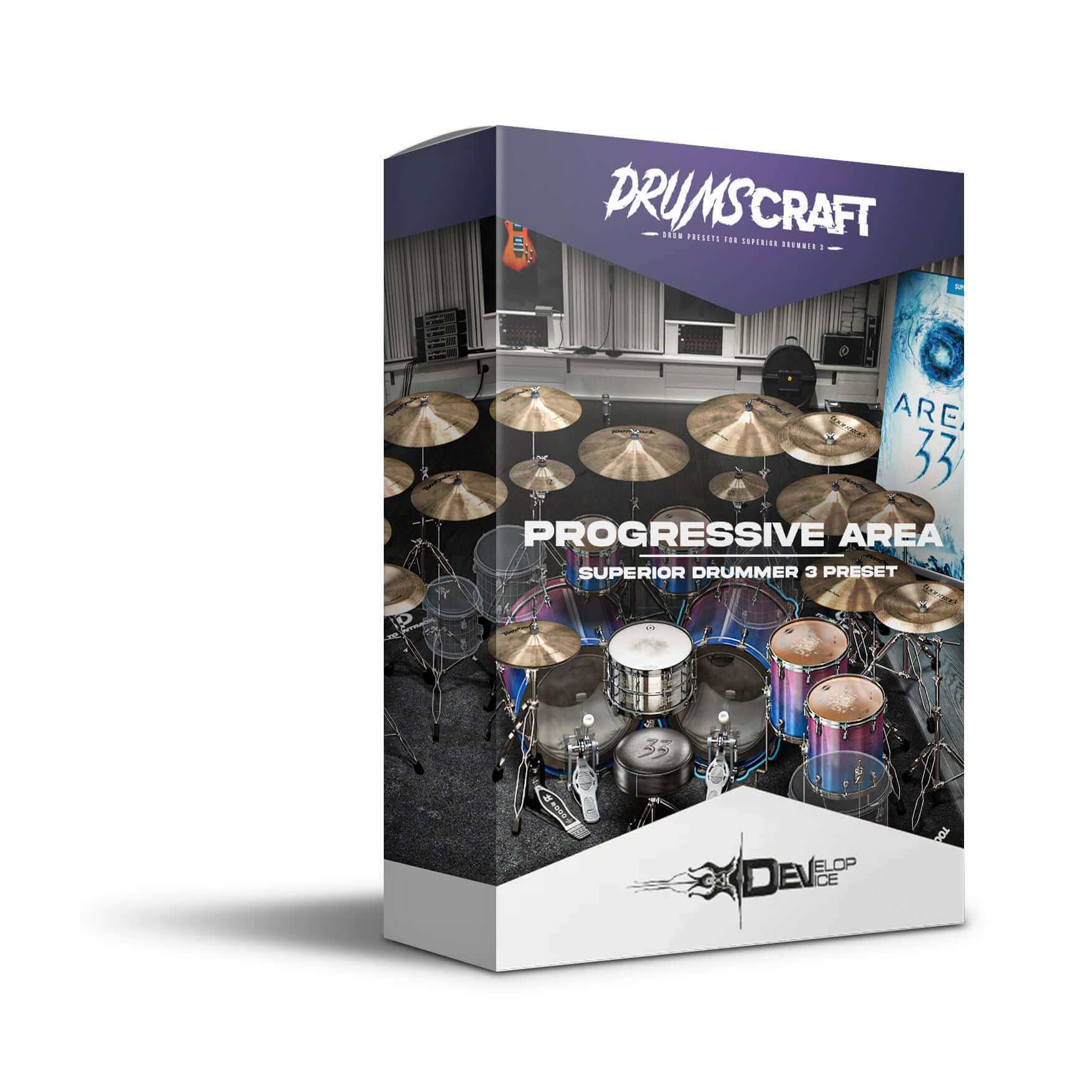 Progressive Area Kit - Superior Drummer 3 Preset Box for Enhanced Metal and Progressive Drum Productions