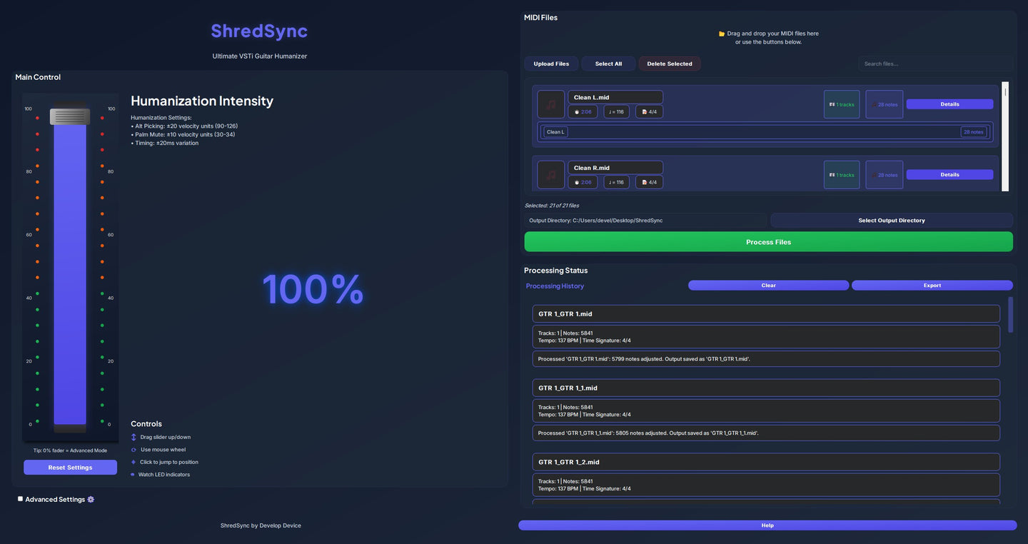 ShredSync: Ultimate VSTi Guitar & Bass Humanizer