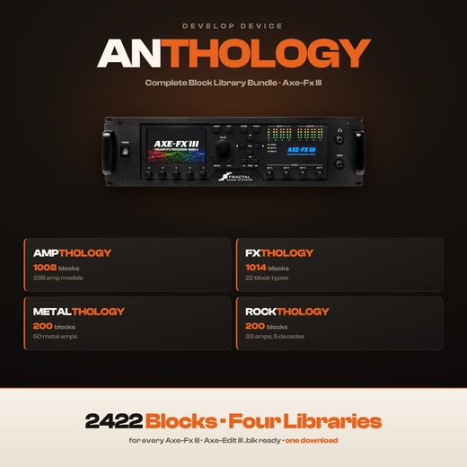 ANTHOLOGY: Complete Block Library Bundle for Fractal Axe-Fx III - all four libraries, 2422 blocks in one download