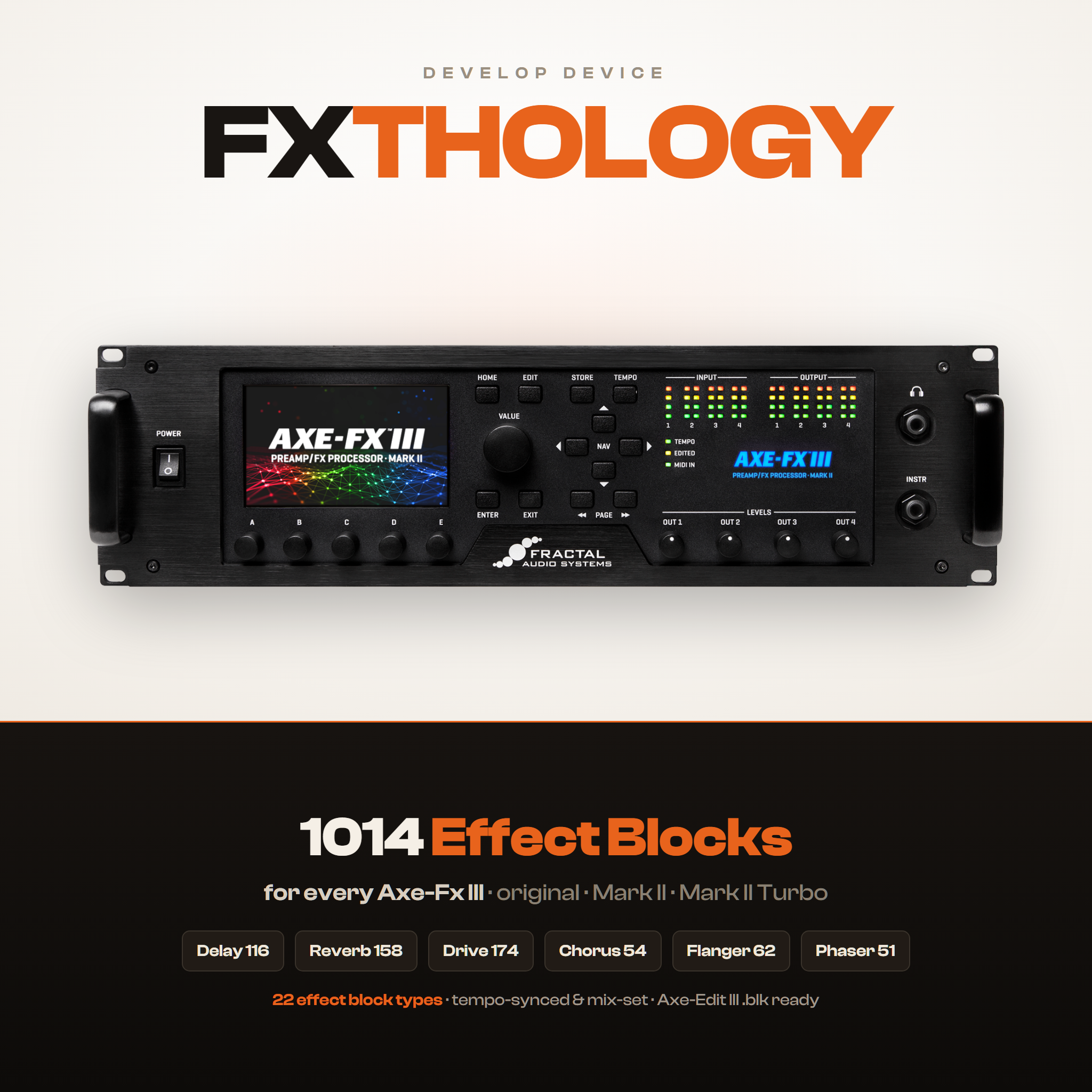 FXTHOLOGY: Effect Block Library for Fractal Axe-Fx III - 1014 effect blocks across 22 block types