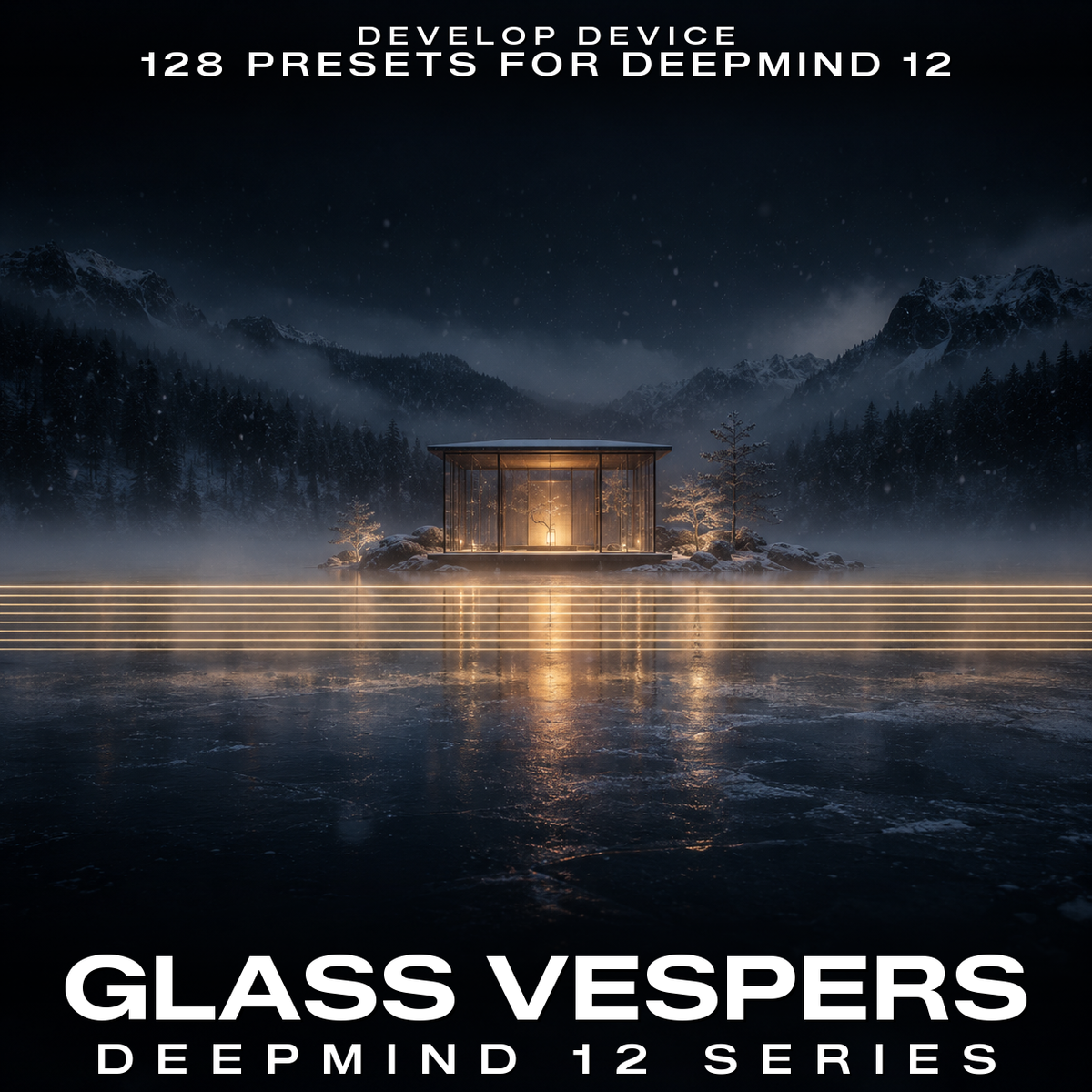 Glass Vespers cover: 128 presets for Behringer DeepMind 12, DeepMind 12D and DeepMind 12XD (firmware 1.1 or newer)