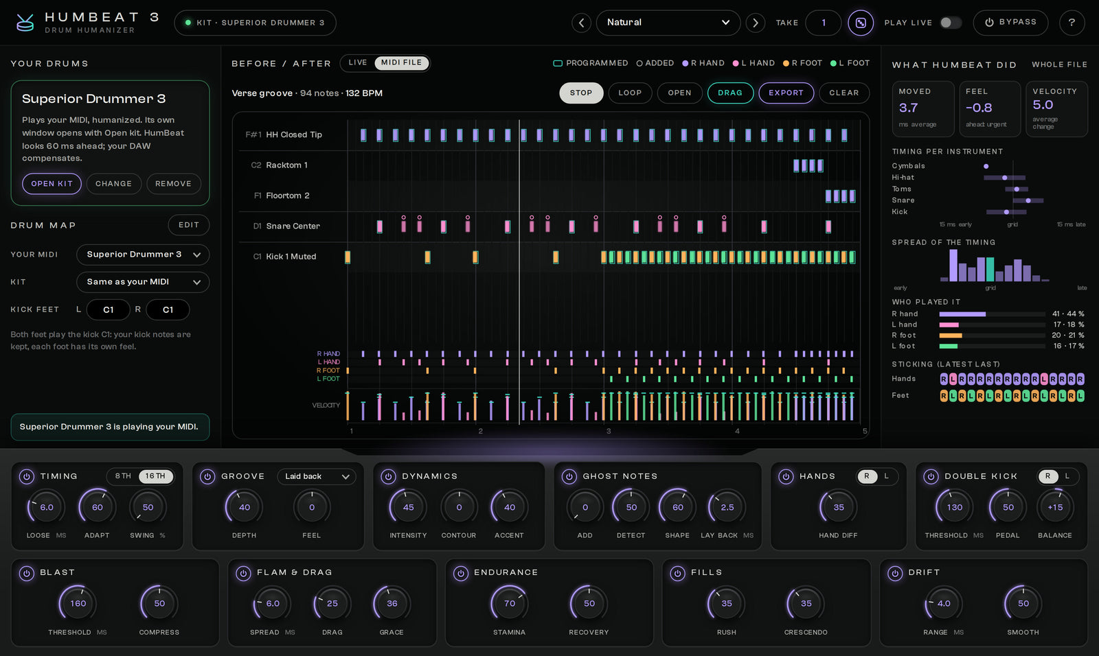HumBeat 3 MIDI files: Drop a groove, hear it, take it with you