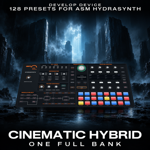 Cinematic Hybrid: 128 Hydrasynth Presets cover