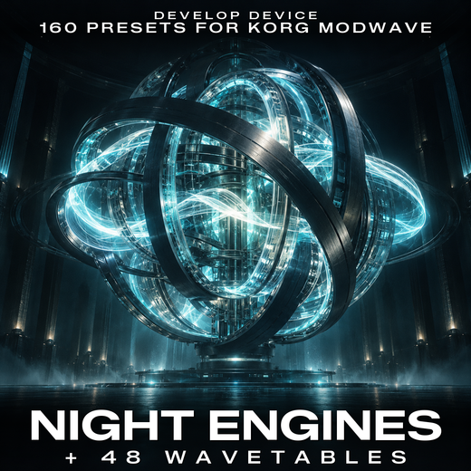 Night Engines: 160 Korg modwave Presets with 48 wavetables, cover