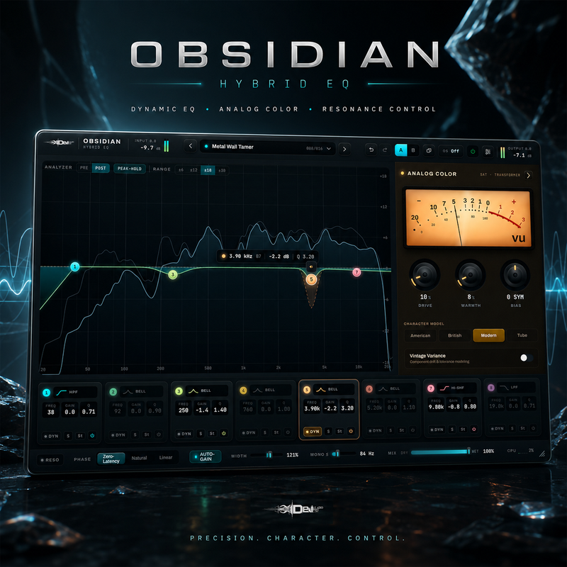 OBSIDIAN Hybrid EQ main product artwork.