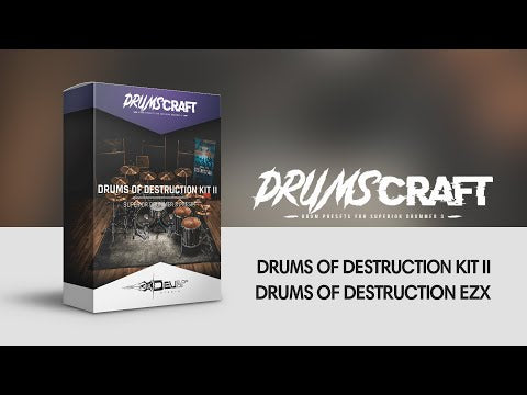 Drums of Destruction Collection: Superior Drummer 3 Presets for Drums of Destruction EZX | 8 Album-Ready Presets - Sound Demo Video
