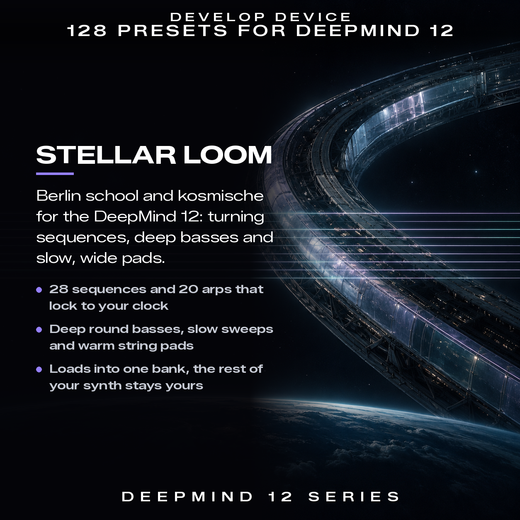 Stellar Loom DeepMind 12 preset pack for Berlin school, kosmische and space music