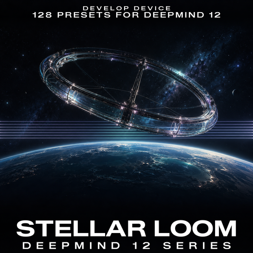 Stellar Loom cover: 128 presets for Behringer DeepMind 12, DeepMind 12D and DeepMind 12XD (firmware 1.1 or newer)
