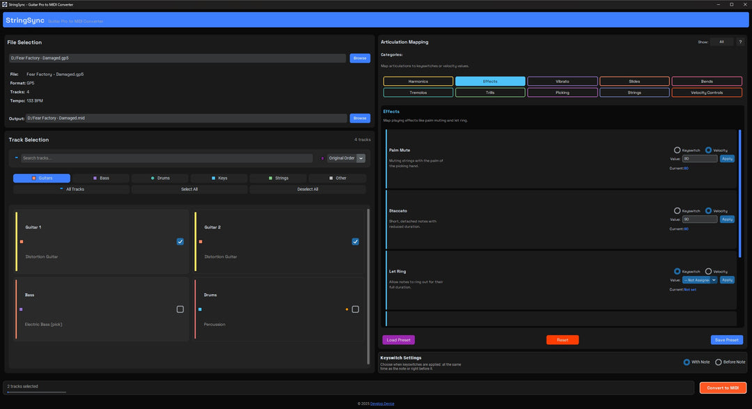 StringSync: Advanced Guitar Pro to MIDI Converter
