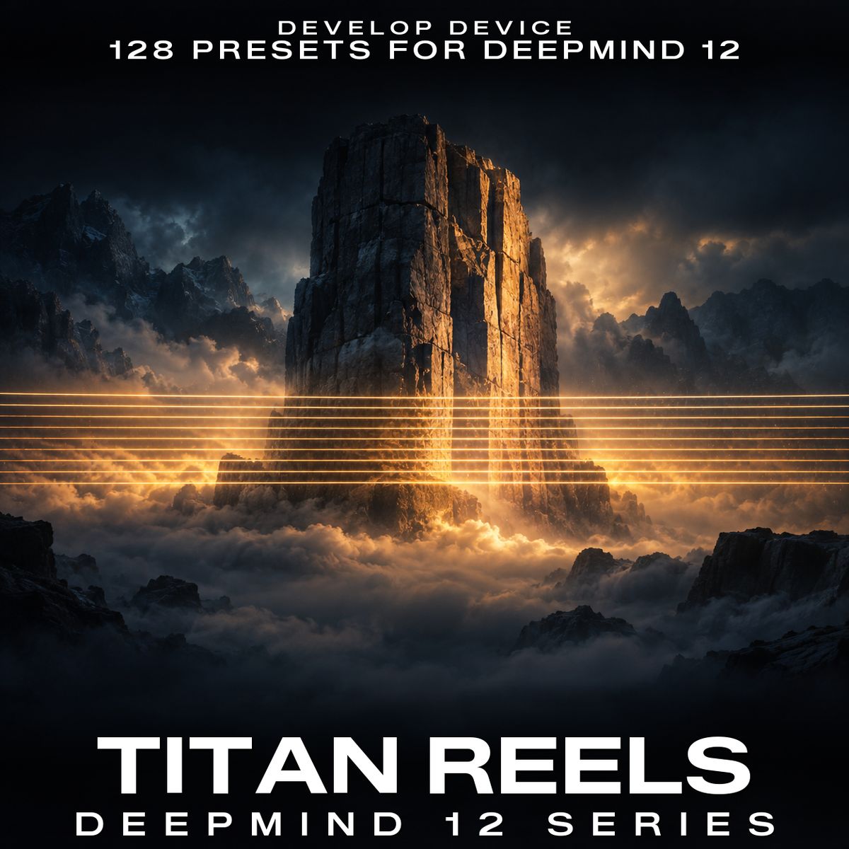 Titan Reels cover: 128 presets for Behringer DeepMind 12, DeepMind 12D and DeepMind 12XD (firmware 1.1 or newer)