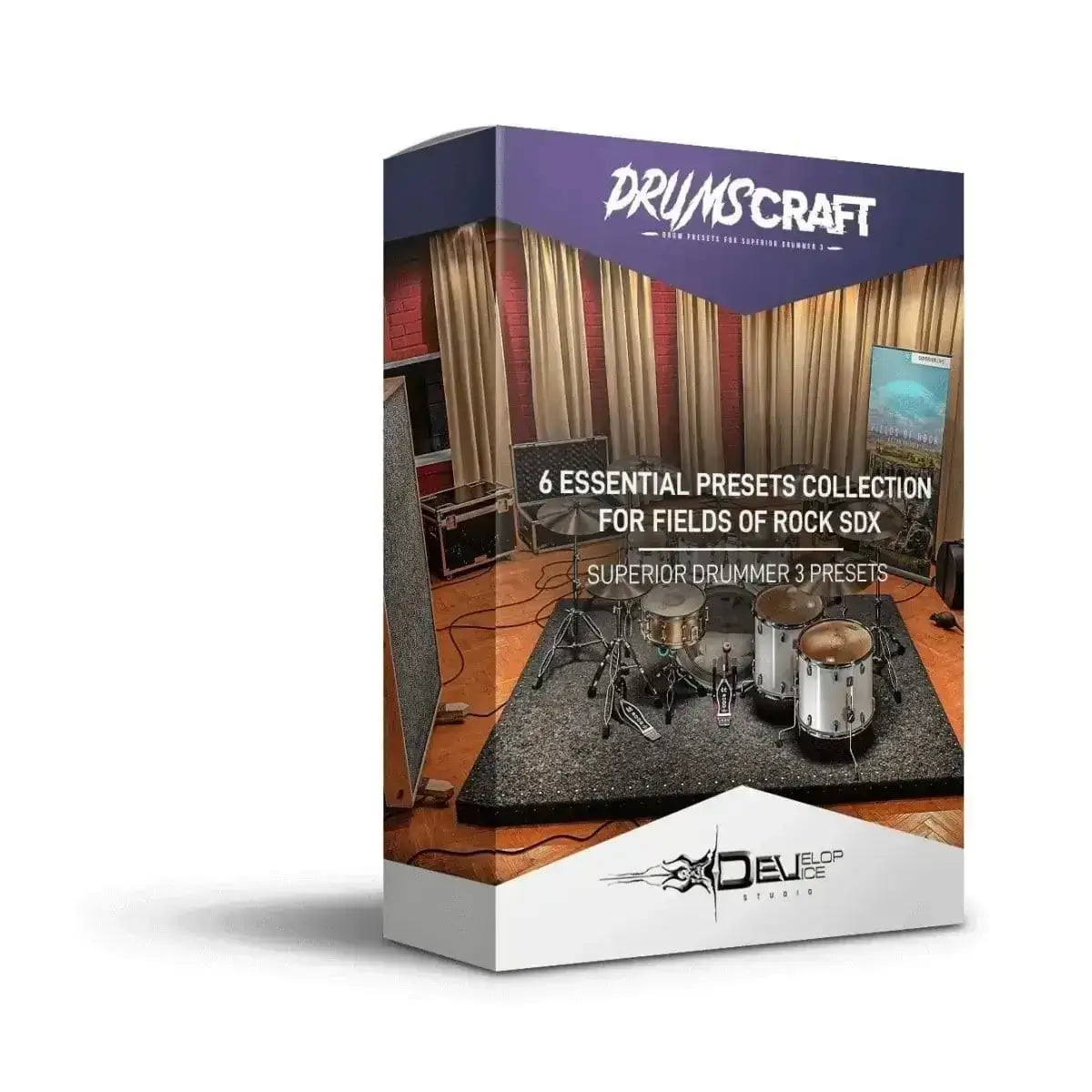 Box of DrumsCraft 6 Essential Presets Collection for Fields of Rock SDX, Superior Drummer 3 Presets.