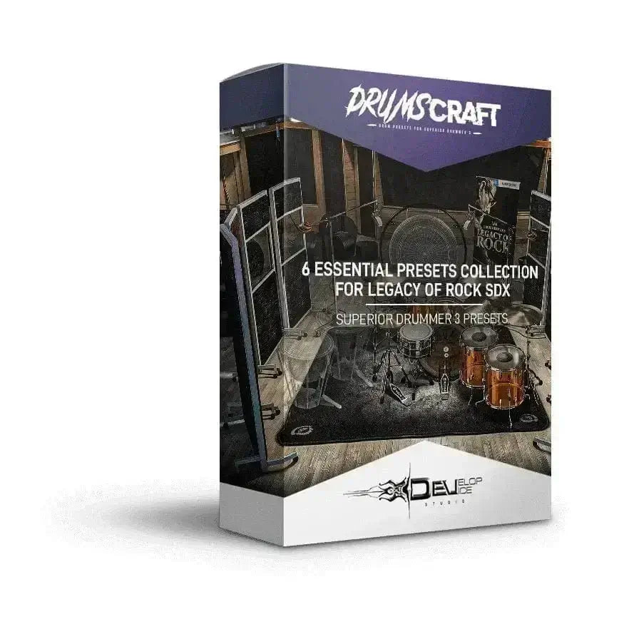 6 Essential Presets for Legacy of Rock SDX by Drums Craft for Superior Drummer 3 in a box