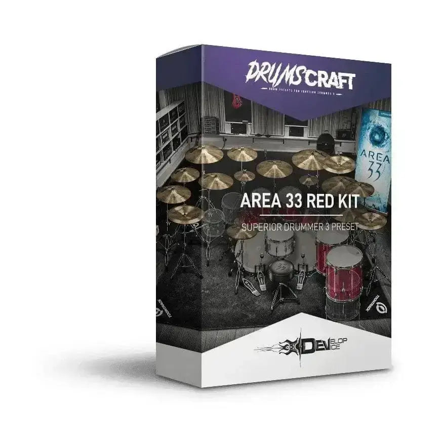 Area 33 Red Kit Superior Drummer 3 Preset Box for Rock/Metal Sound