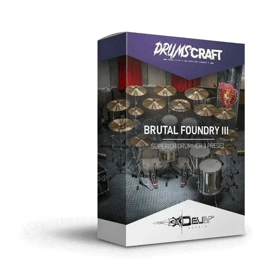 Brutal Foundry III drum preset box for Superior Drummer 3 by Drums Craft