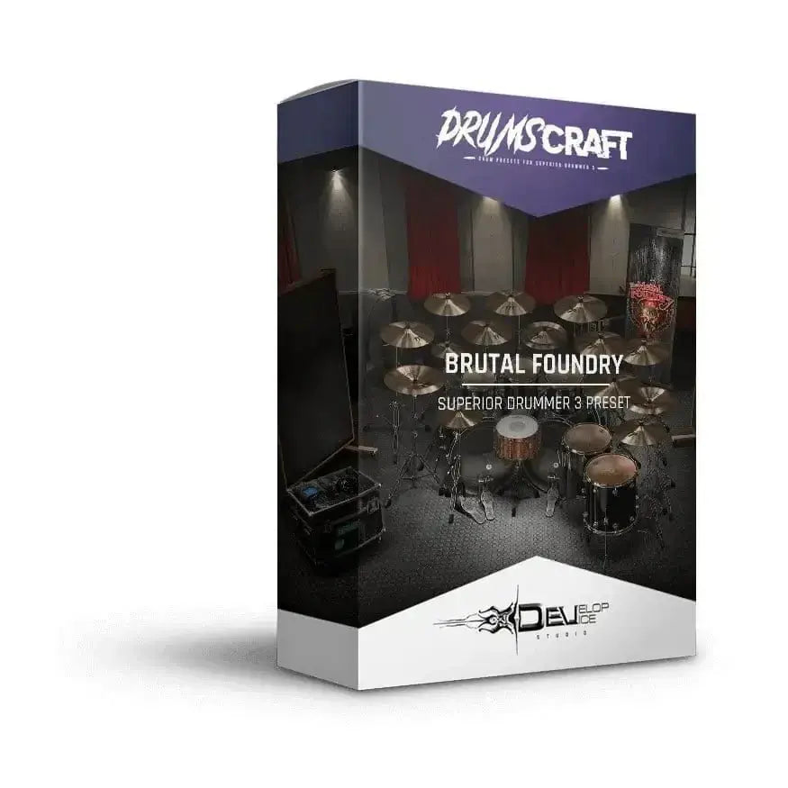 Brutal Foundry Superior Drummer 3 preset box for rock and metal music productions by Drums Craft.