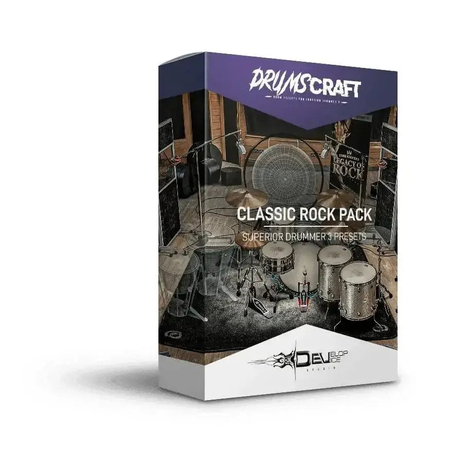 Classic Rock Pack - 5 Superior Drummer 3 Presets for Authentic Rock Sound