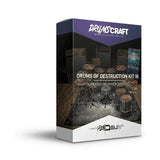 Drums of Destruction Kit III - Superior Drummer 3 preset for rock and metal productions box packaging.