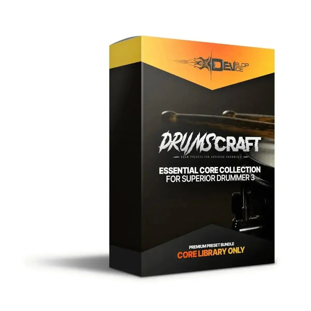 Essential Core Collection for Superior Drummer 3 - 45 Presets CORE Library Box Packaging