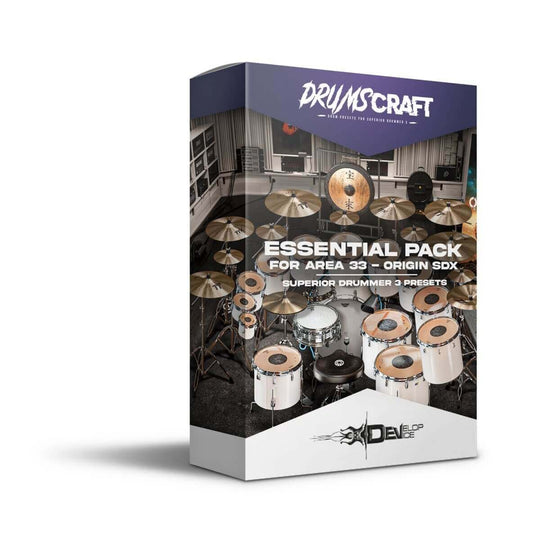 Essential Pack for Area 33 - Origin SDX Superior Drummer 3 Presets Box.