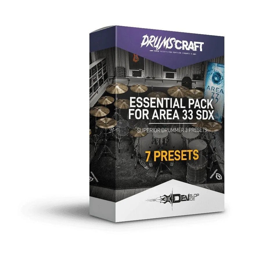Essential Pack for Area 33 SDX - Superior Drummer 3 Presets - Develop Device Studio
