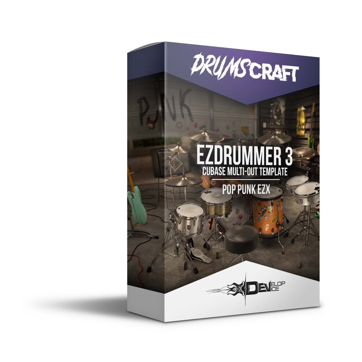 EZDrummer 3 | Cubase Multi-Out Template | Pop Punk EZX - EZdrummer 3 Templates by Develop Device