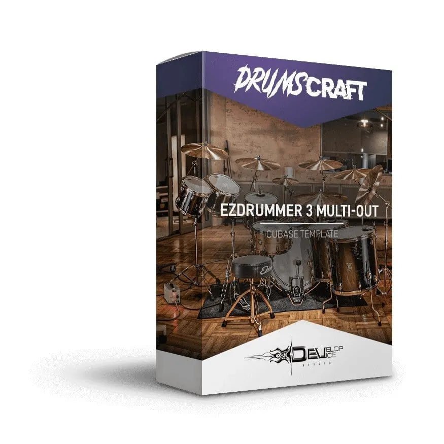 EZDrummer 3 Multi-Out Template For Cubase - Cubase Premixed Template - Develop Device Studio